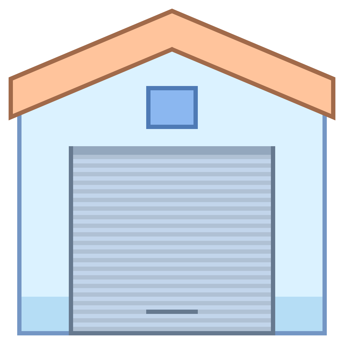 office l style garage closed icon