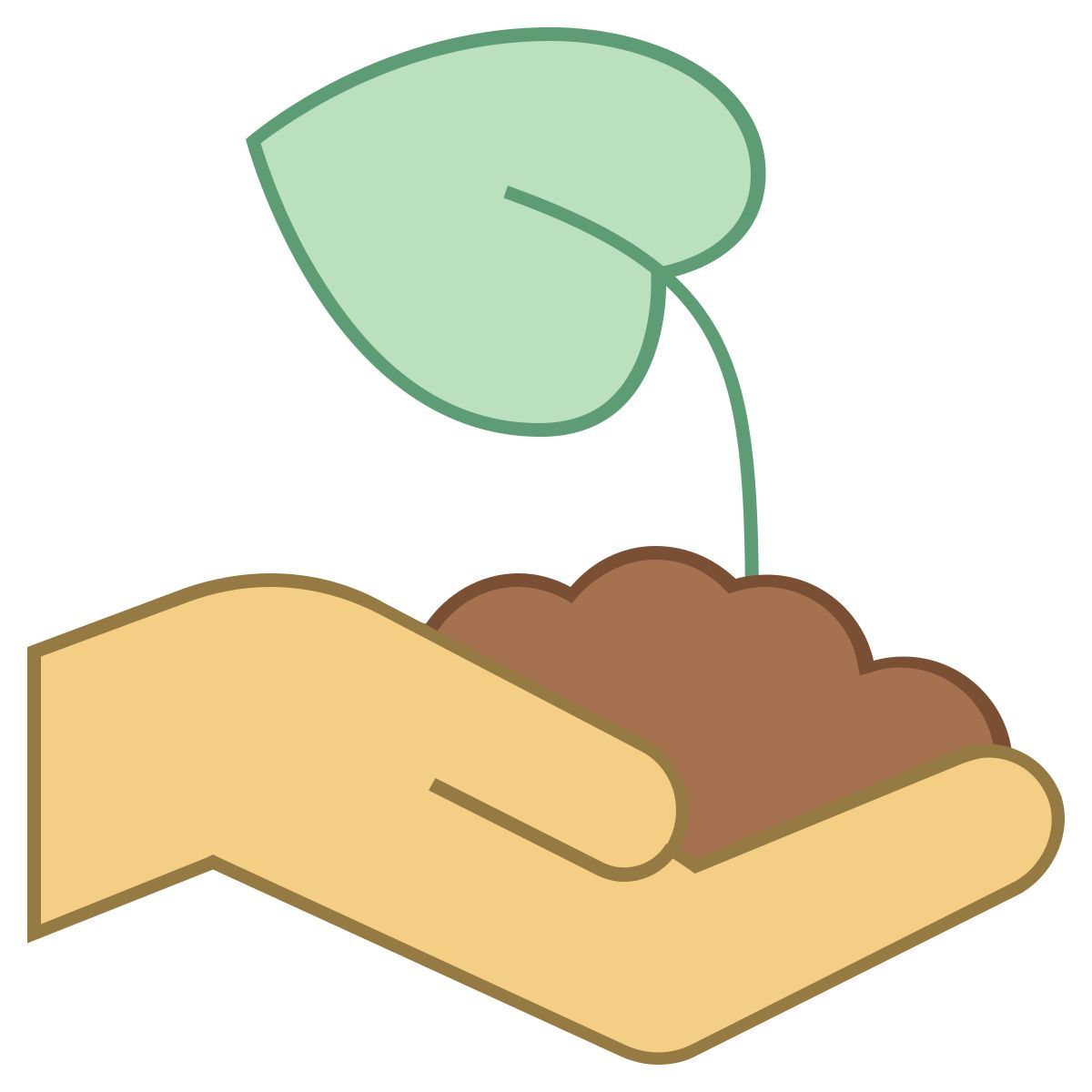 office l style tree planting icon