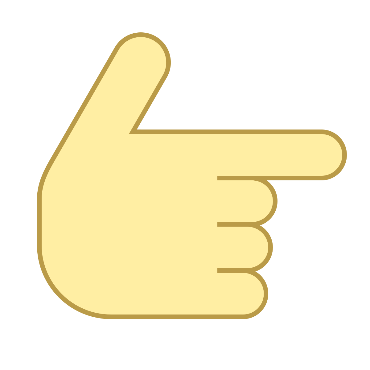 office l style hand right icon