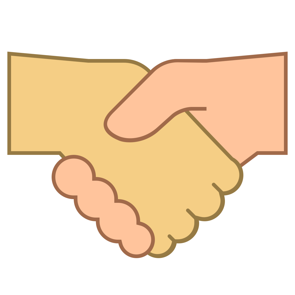 office l style handshake icon