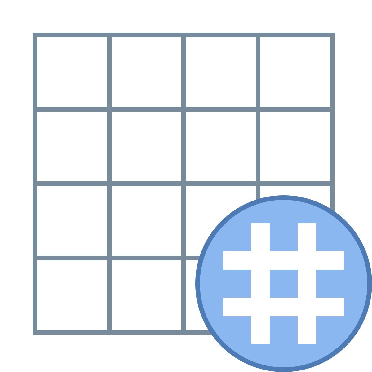 office l style grade com hashtag icon