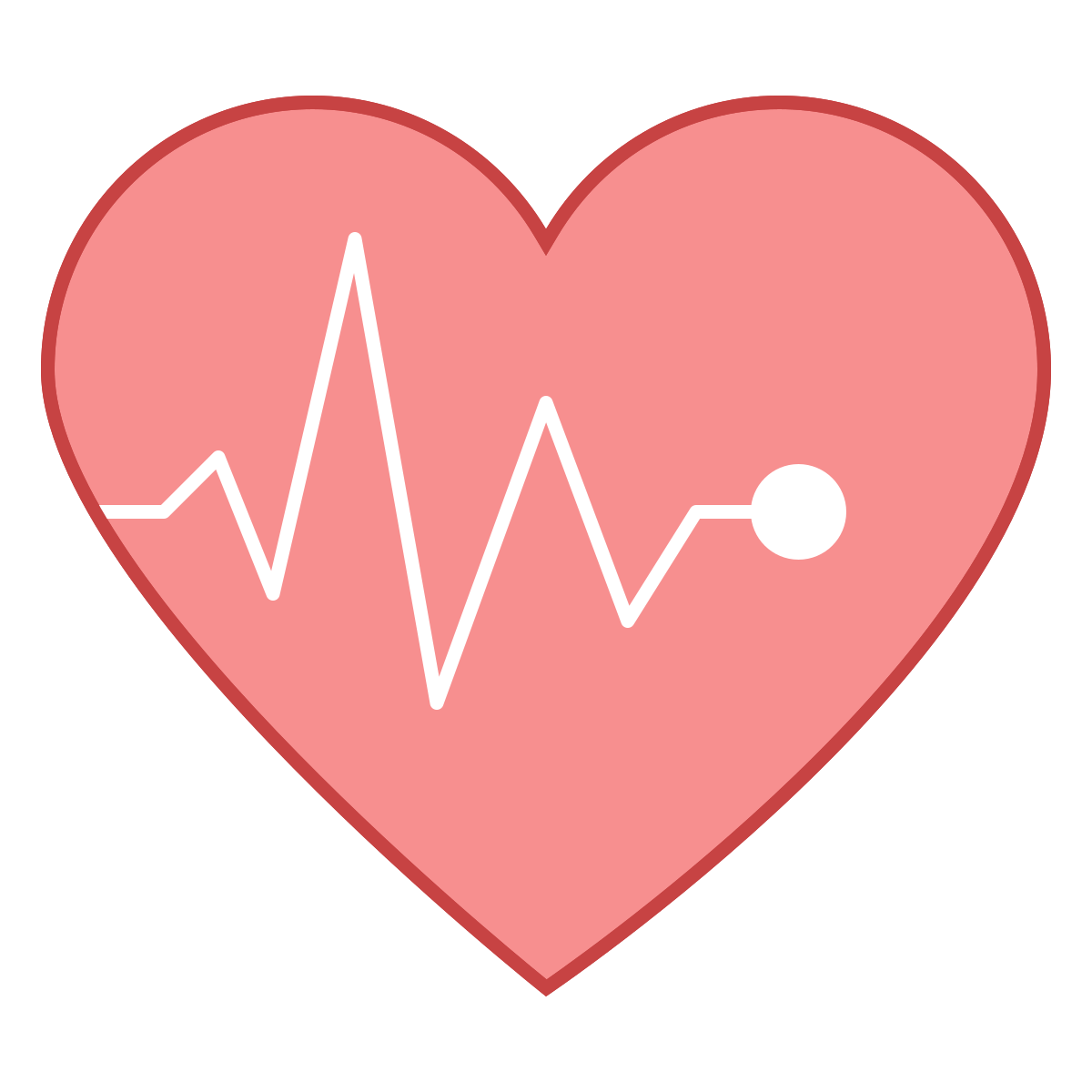 office l style heart with pulse icon