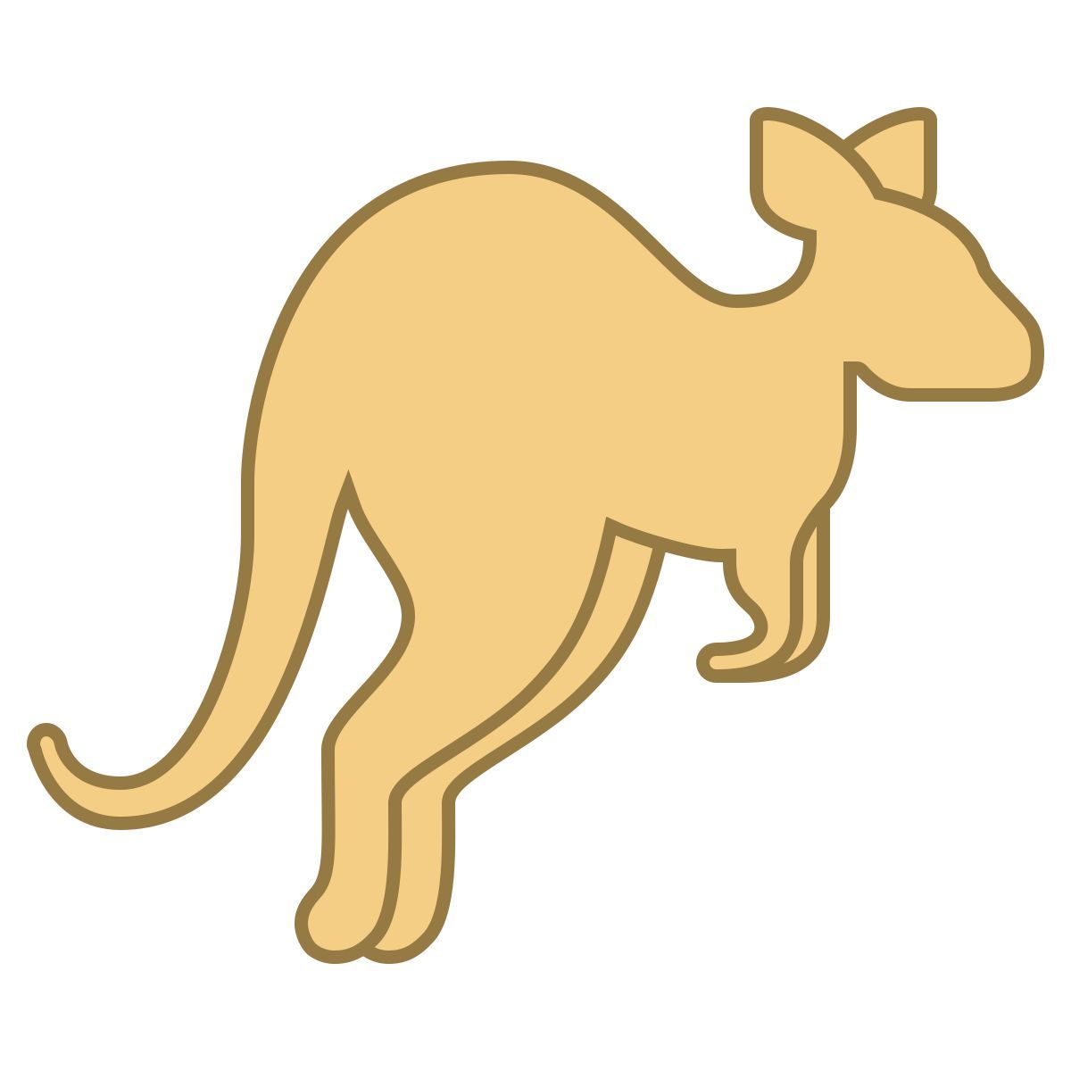 office l style kangaroo icon