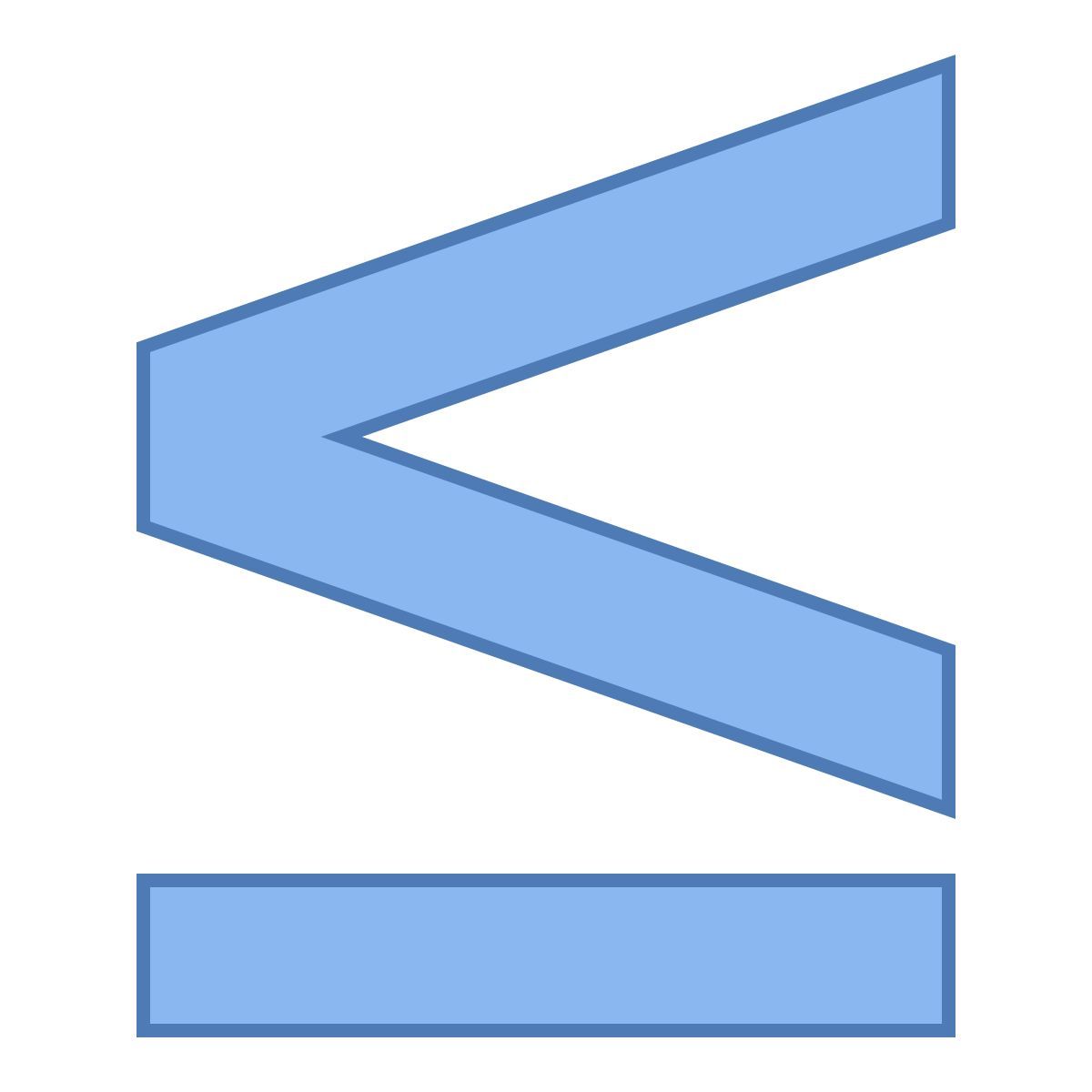 office l style kleiner oder gleich icon