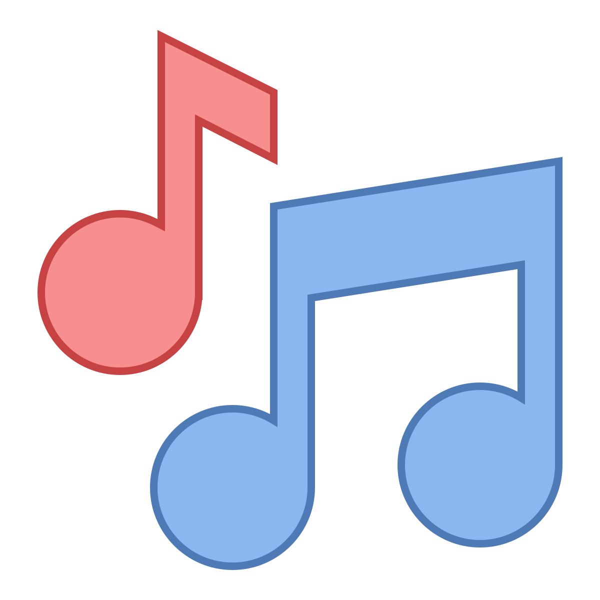 office l style musical notes icon