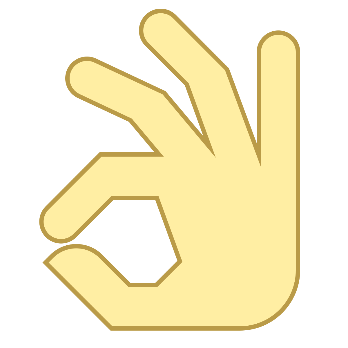 office l style ok hand icon