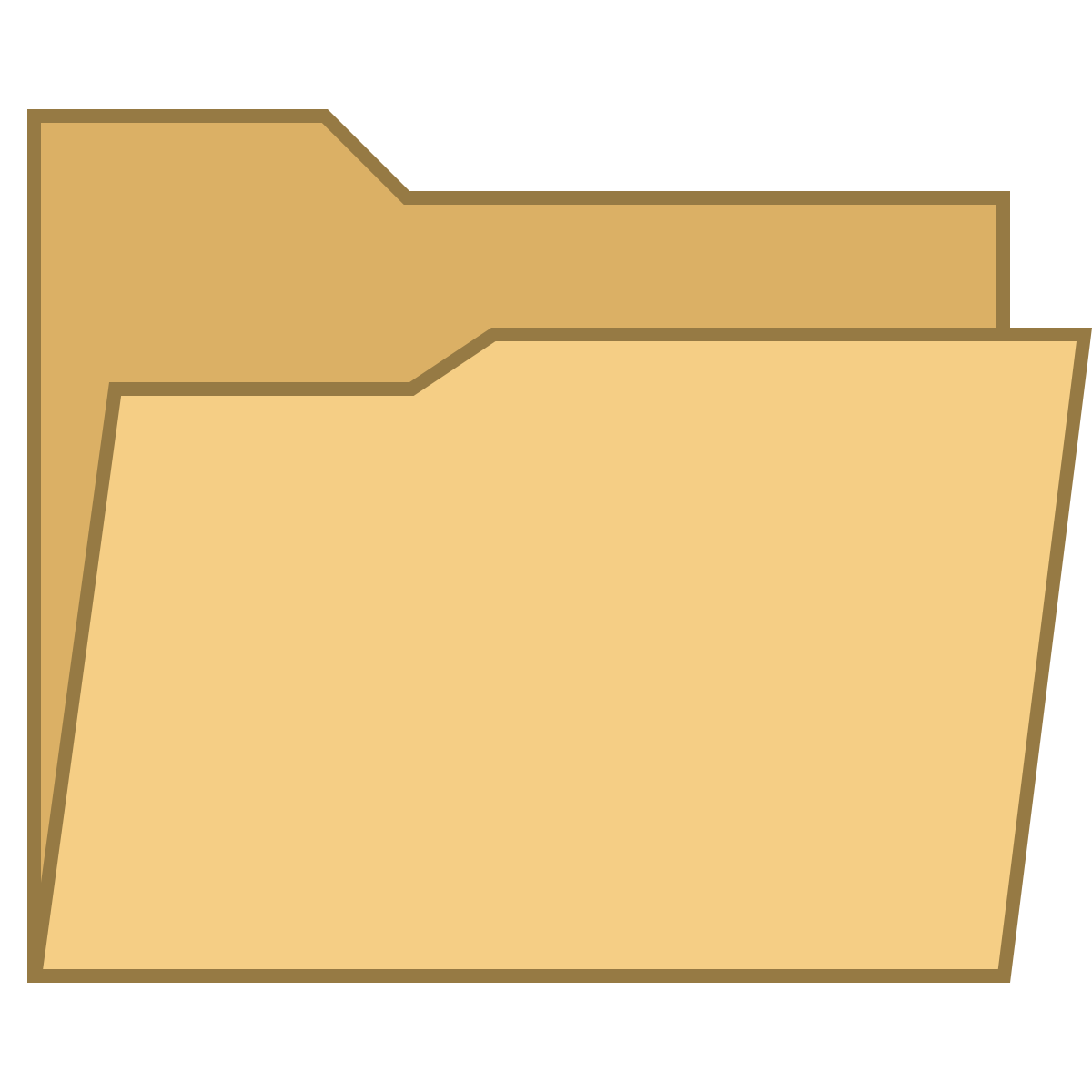 office l style opened folder icon