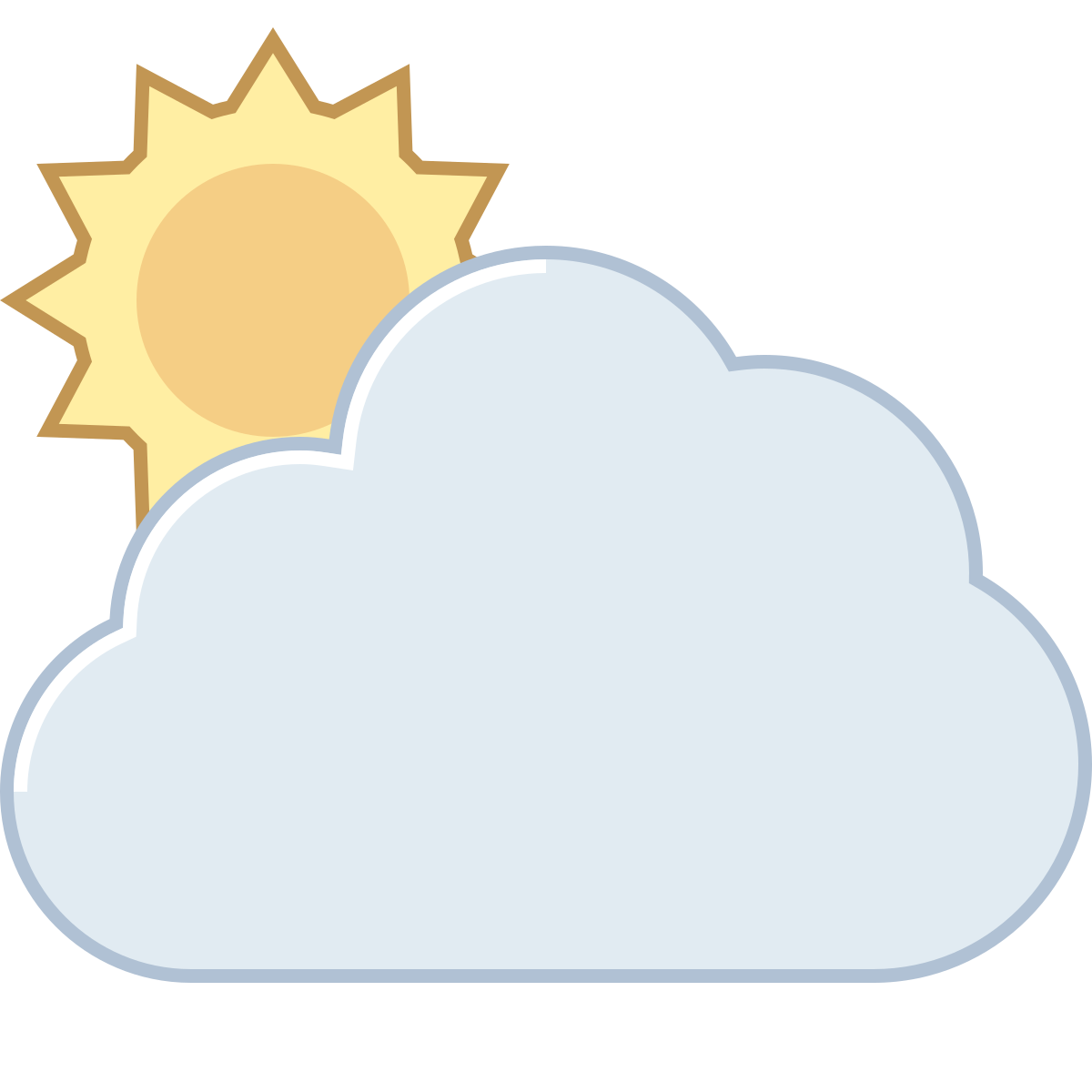 office l style partly cloudy day icon