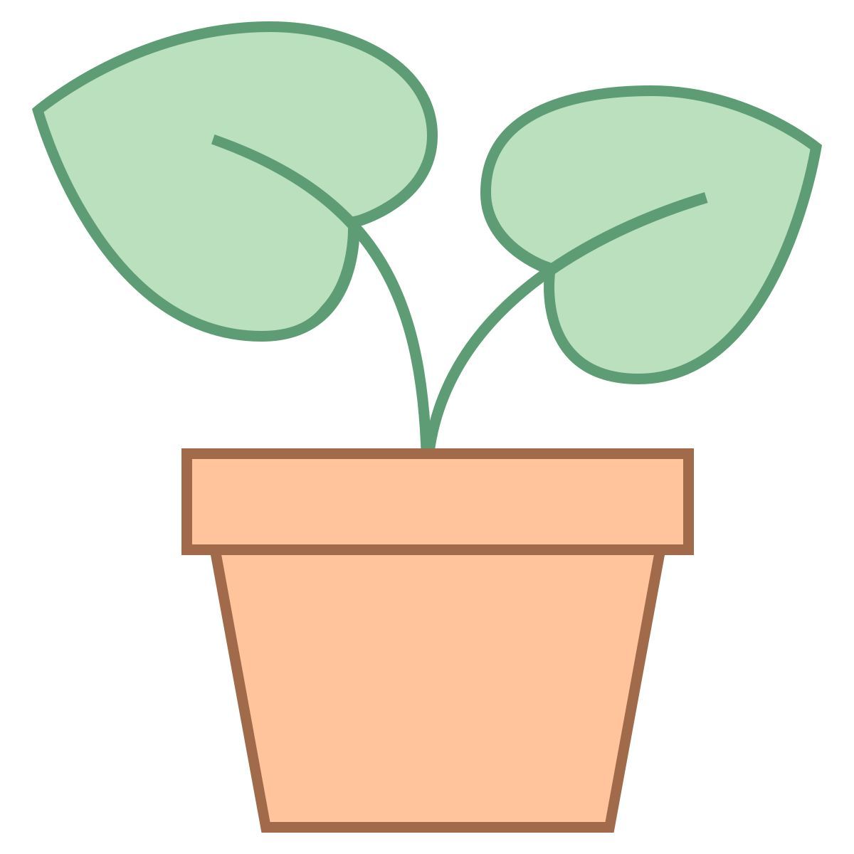 office l style potted plant icon