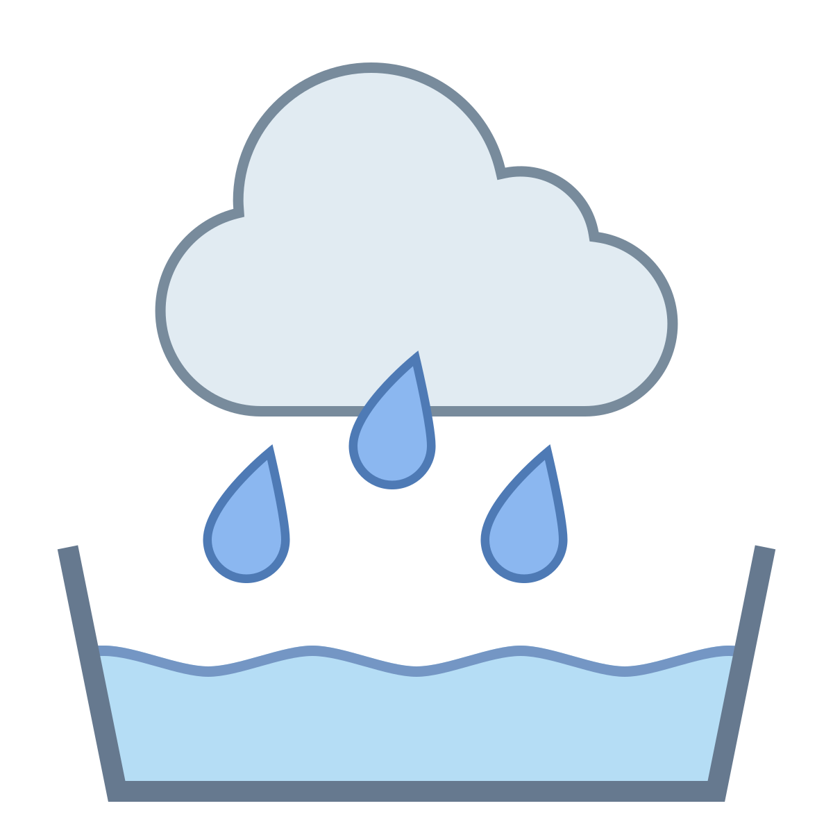 office l style rainwater catchment icon