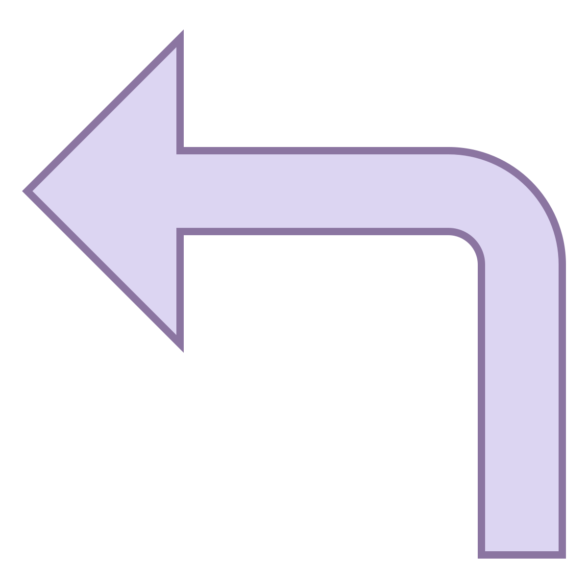 office l style reply arrow icon