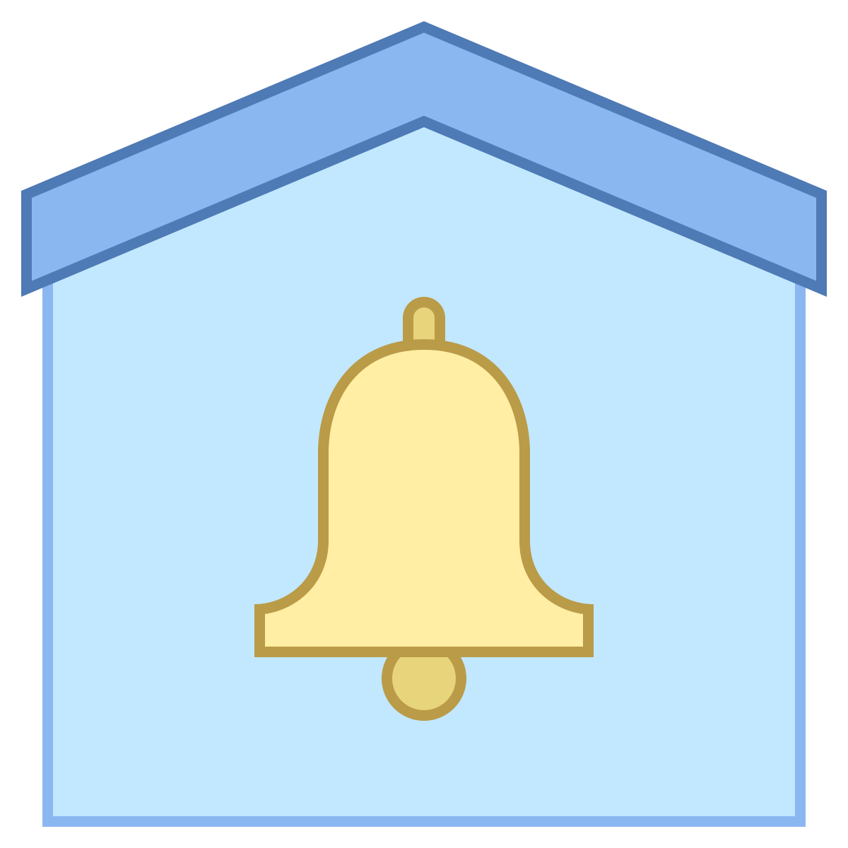 office l style secured by alarm system icon