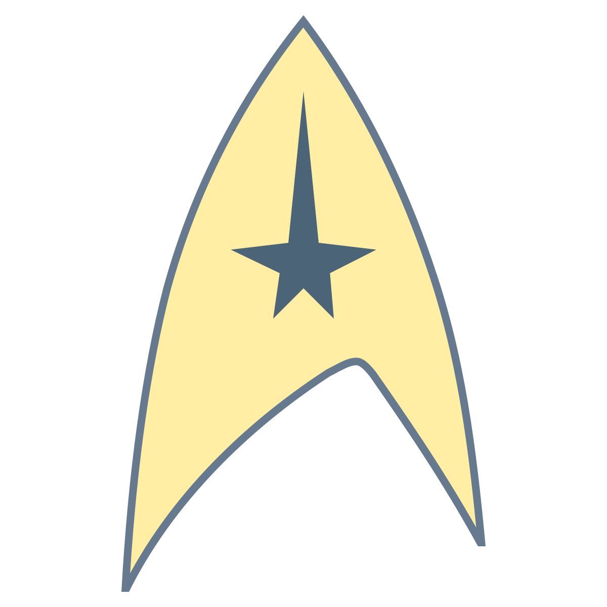 office l style símbolo de star trek icon