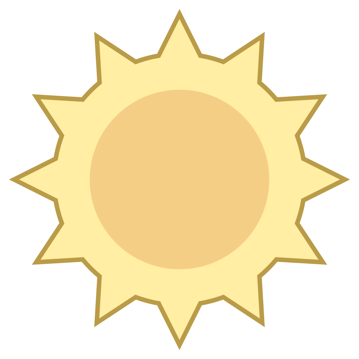 office l style sun icon