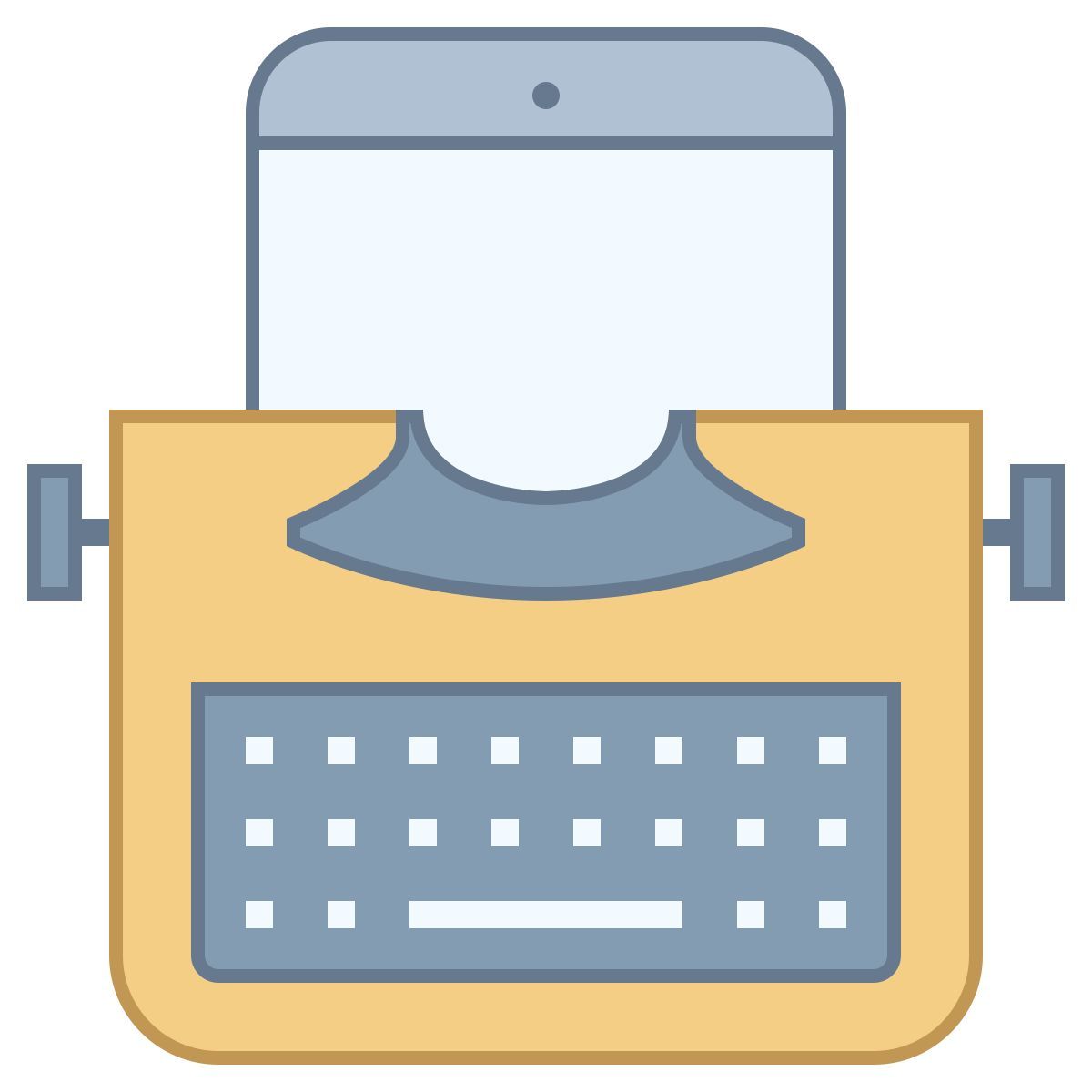 office l style machine à écrire avec tablette icon