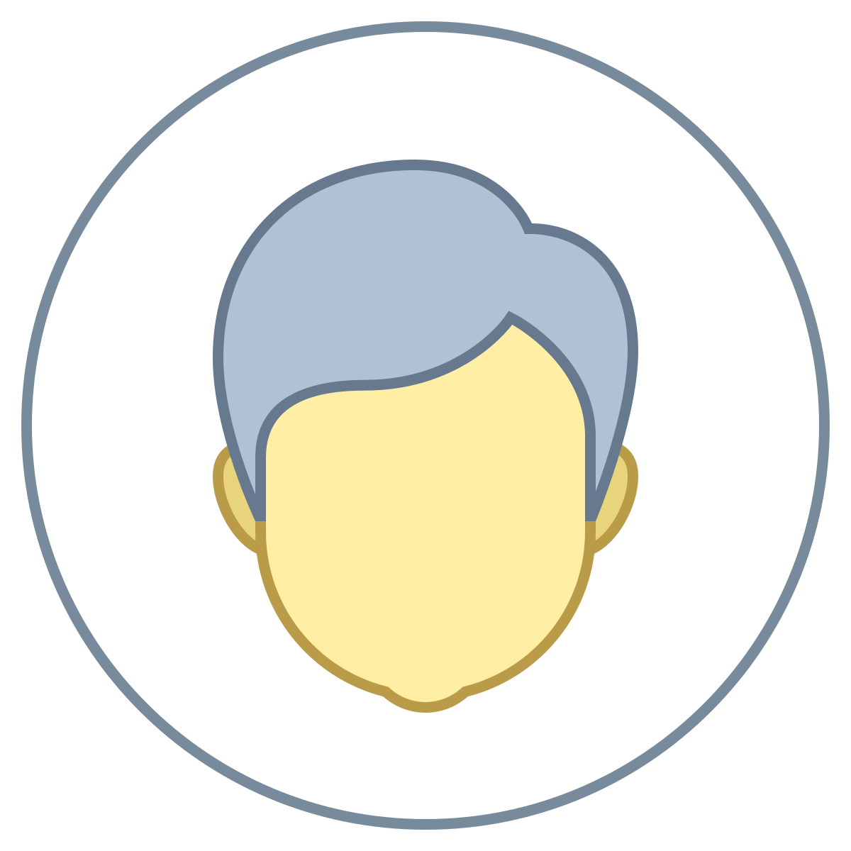 office l style user male circle icon