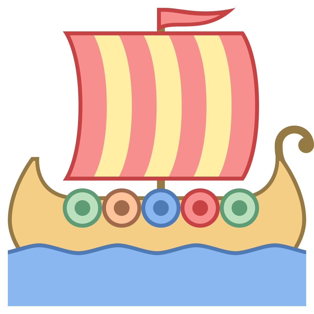 office l style viking ship icon