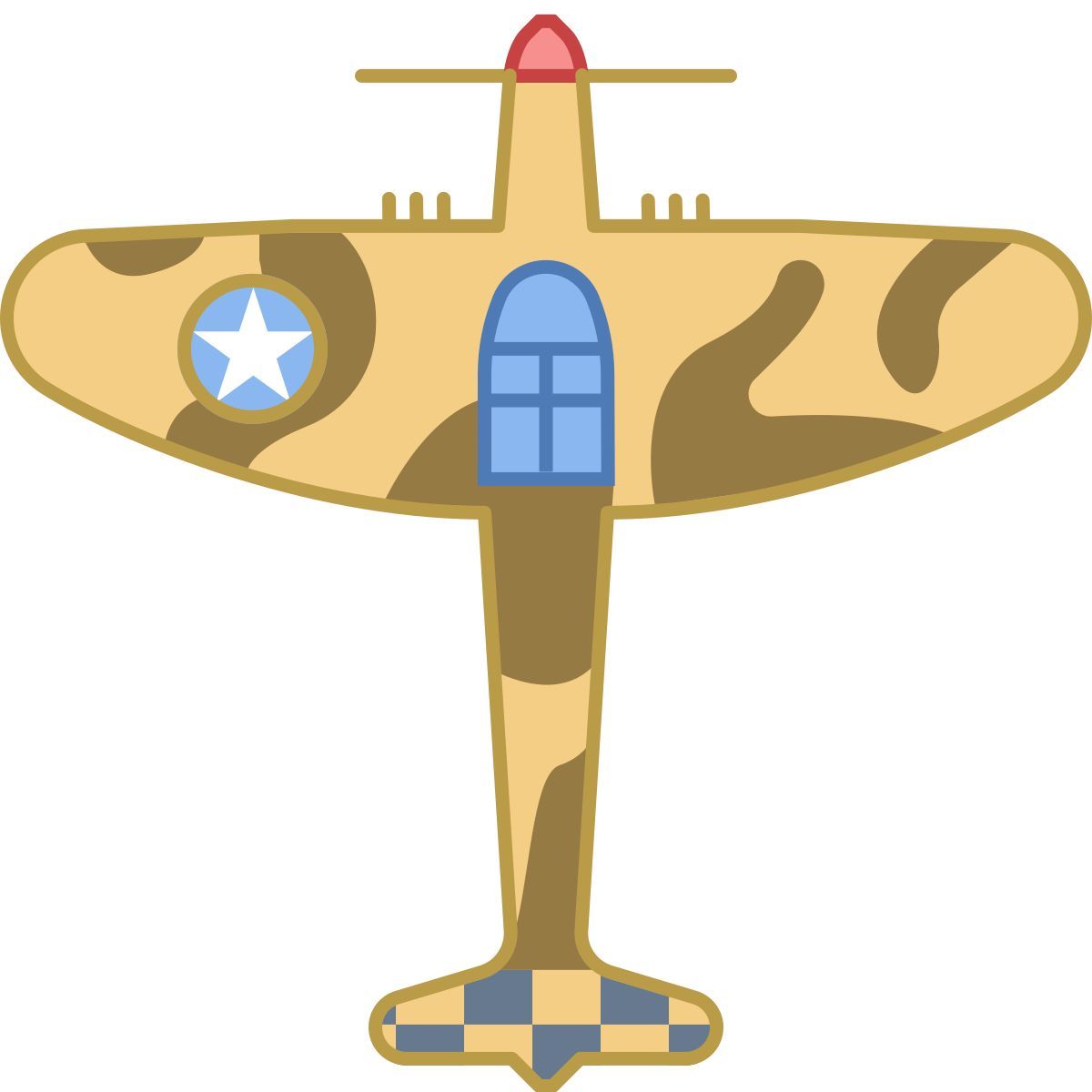 office l style world war ii fighter plane icon