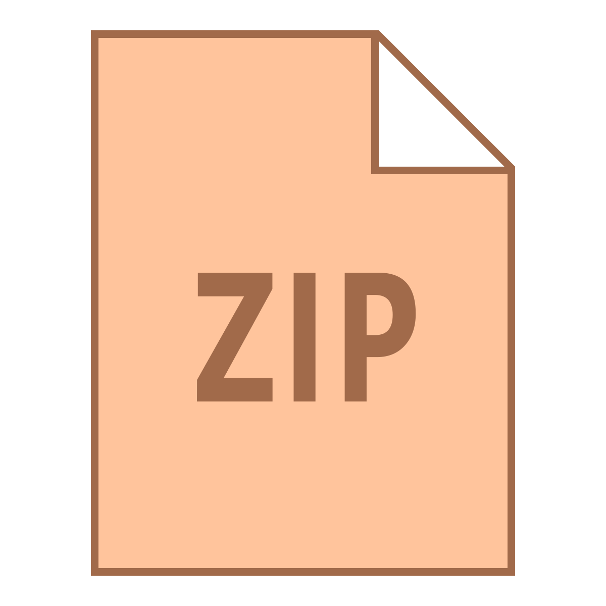 office l style zip icon