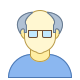 Person Old Male Skin Type 1 and 2 icon
