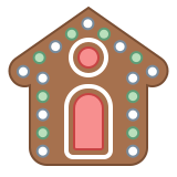 gingerbread house icon