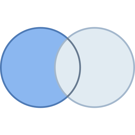 Query Outer Join Left icon in Office L Style