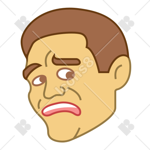 Scared Face Meme icon in Office Style