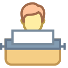 User Typing Using Typewriter icon