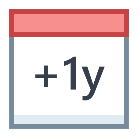 Plus 1 Year icon in Office S Style