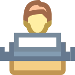 User Typing Using Typewriter icon