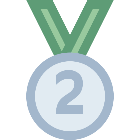 Medal Second Place Icon In Office Xs Style