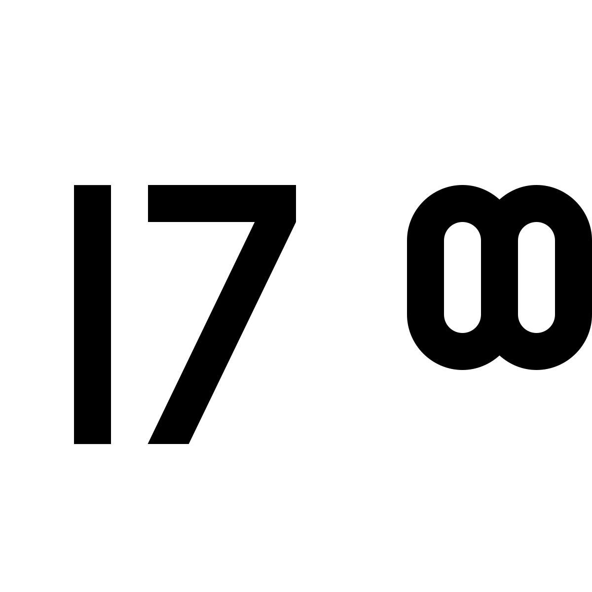 simple small style 17:00 icon