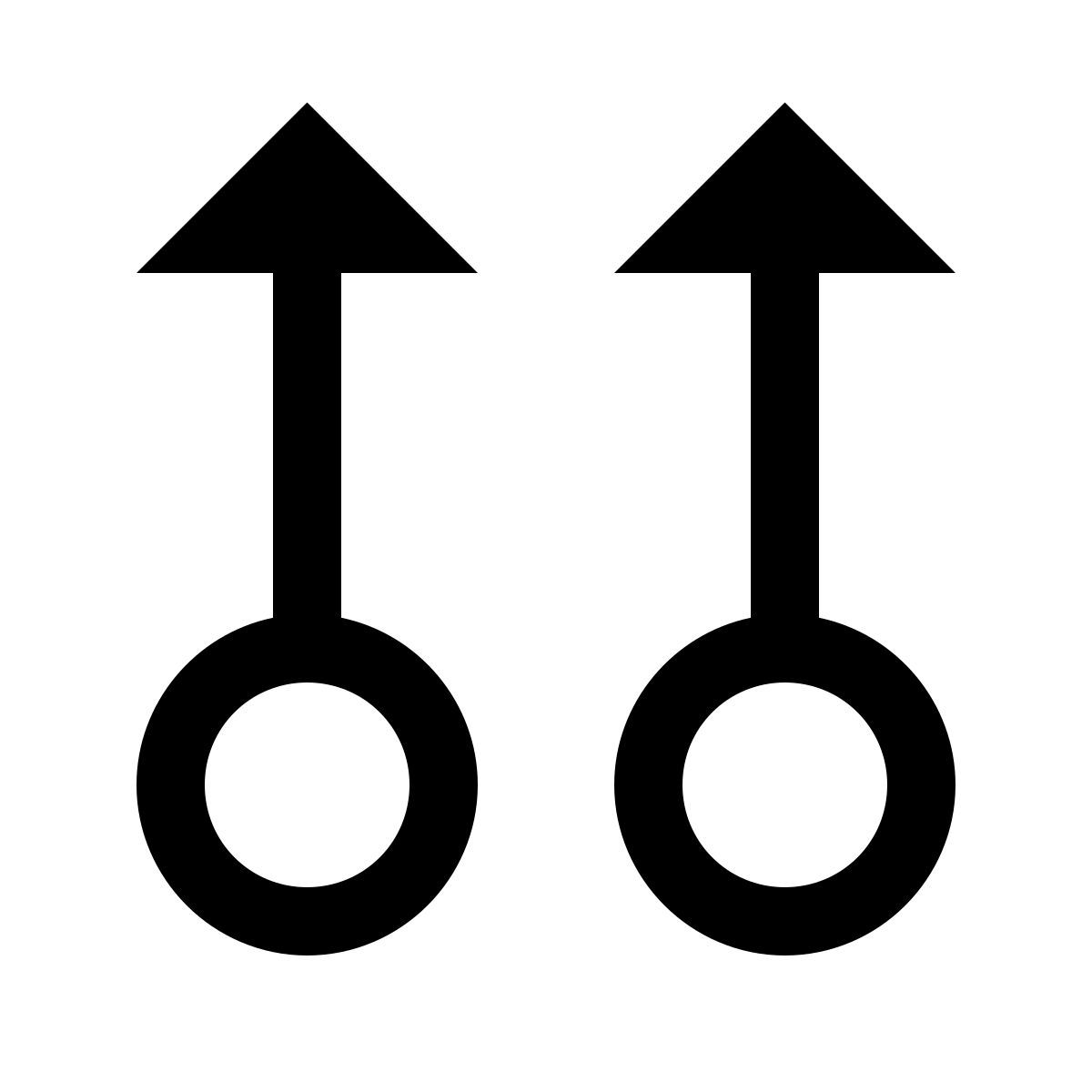 simple small style mit zwei fingern nach oben wischen icon