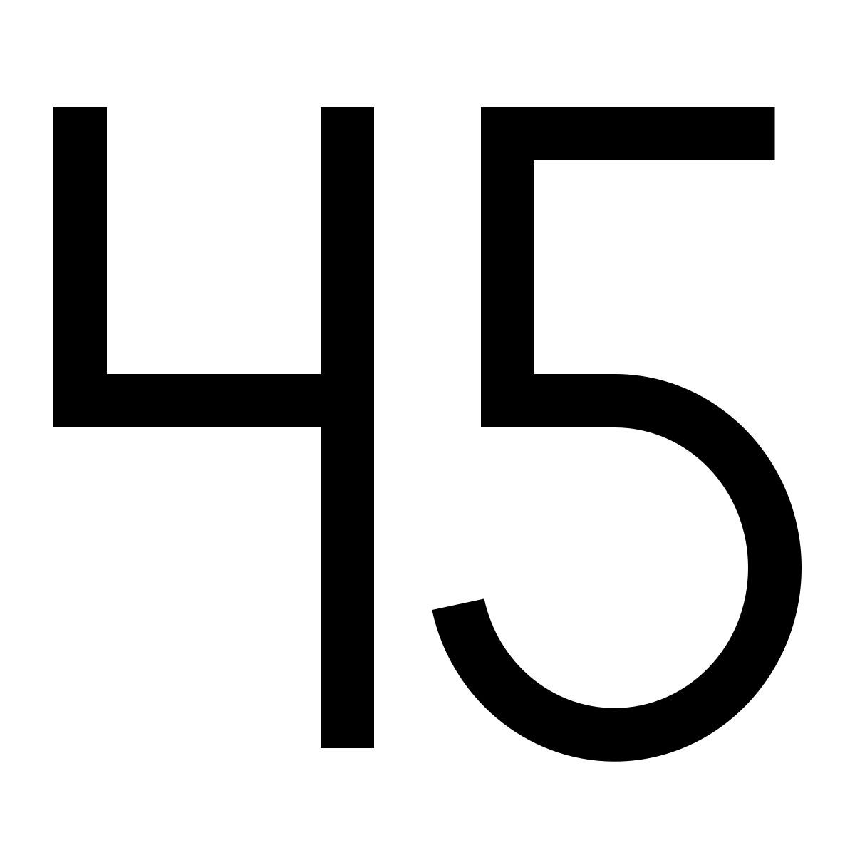 simple small style 45 icon