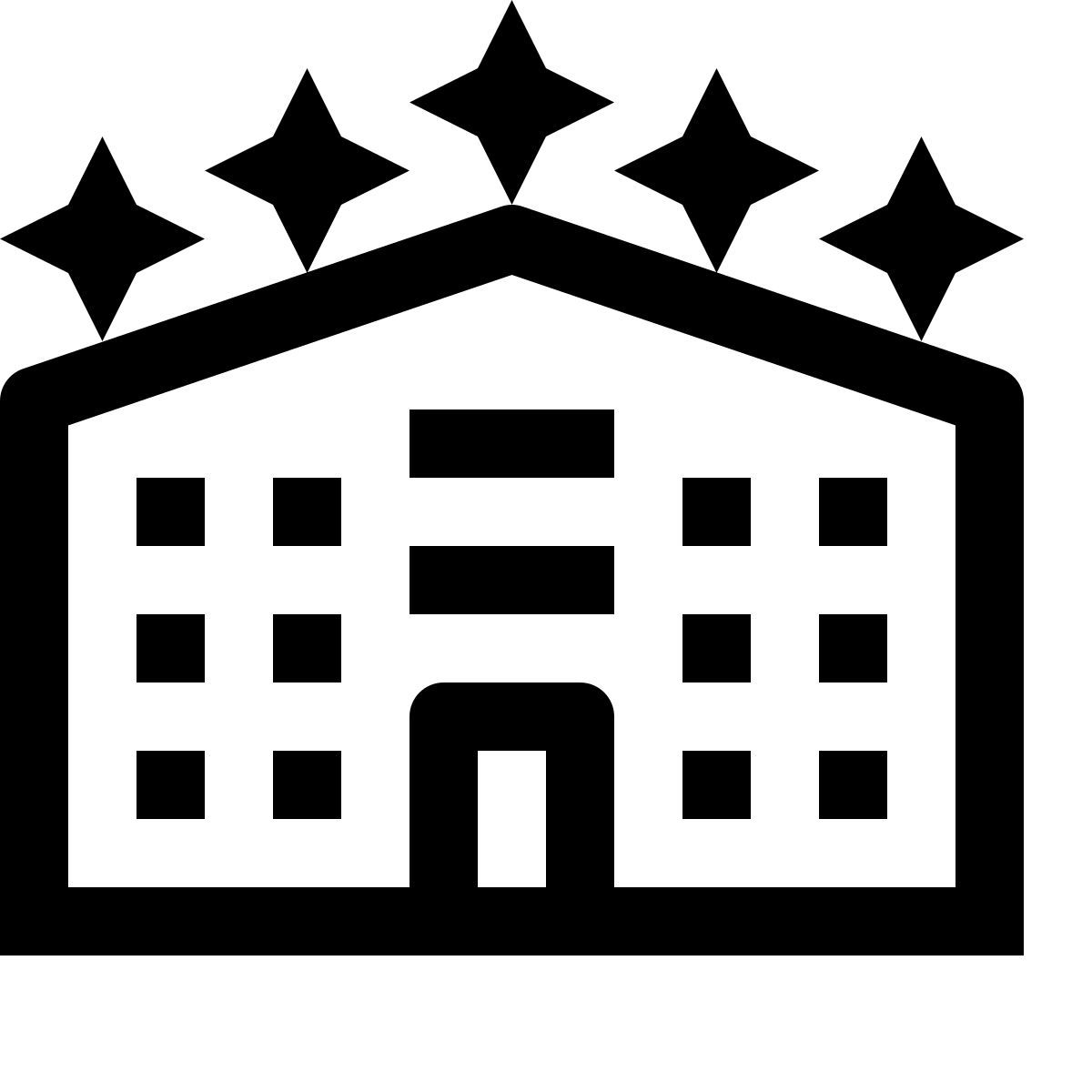 simple small style 5星级酒店 icon