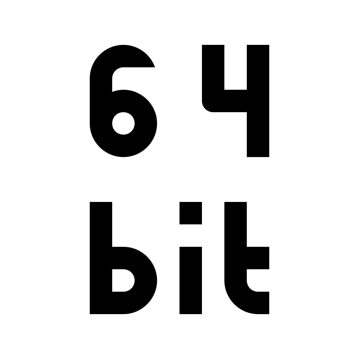 simple small style 64 bits icon