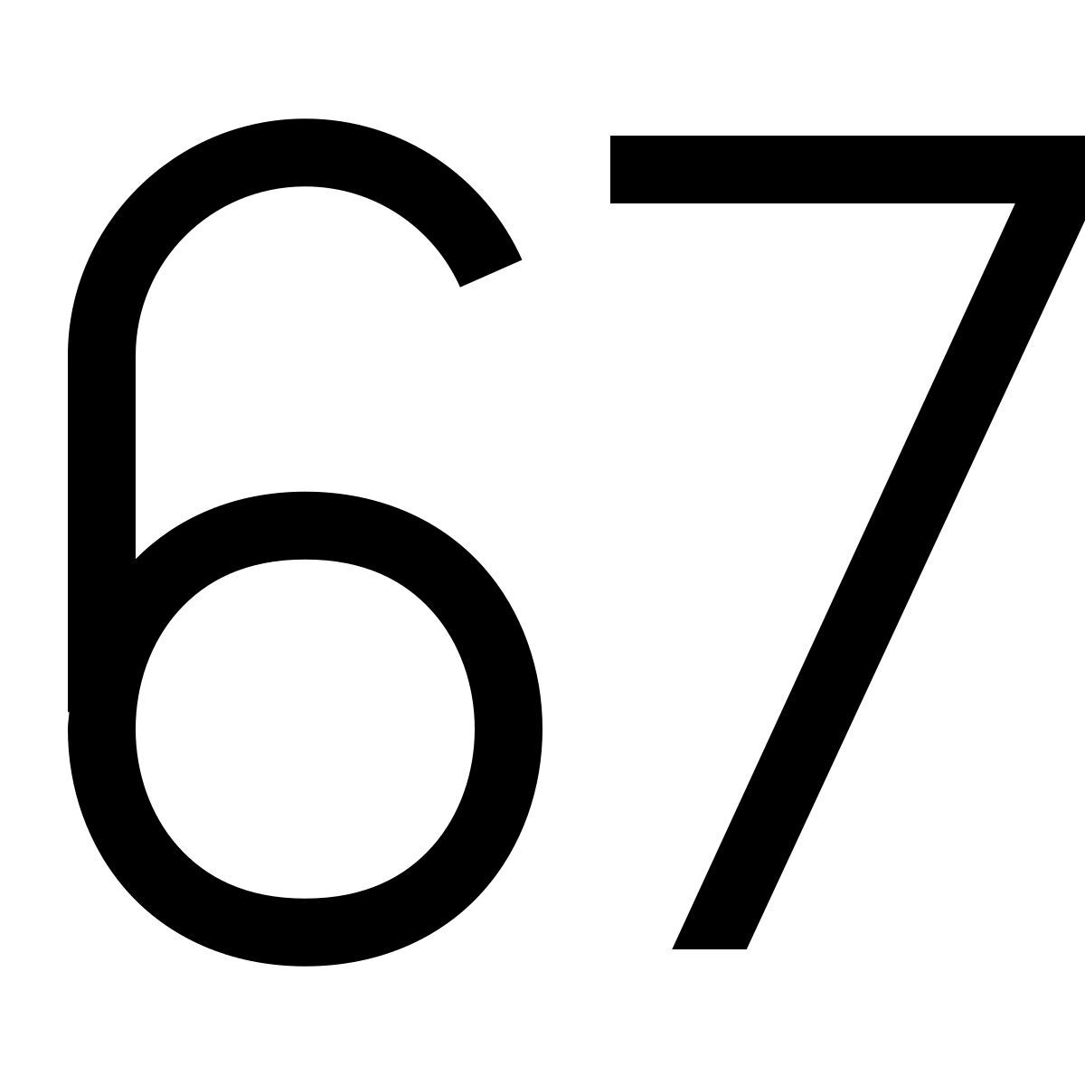 simple small style 67 icon