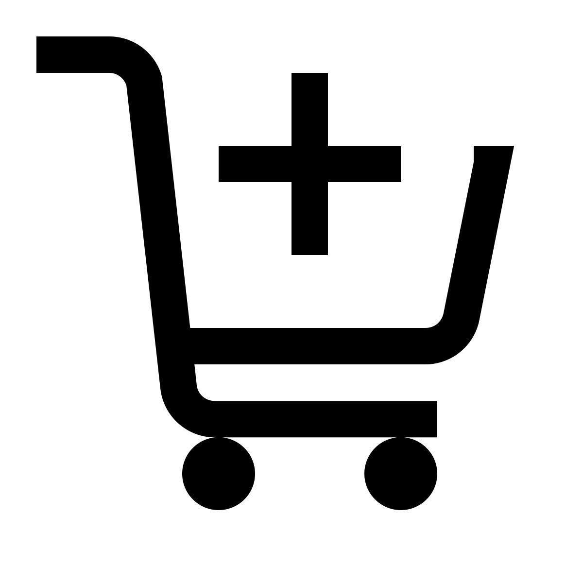 simple small style zum warenkorb hinzufügen icon