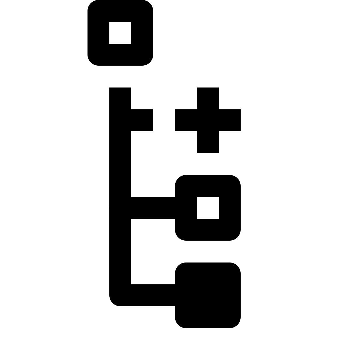 simple small style unterknoten hinzufügen icon