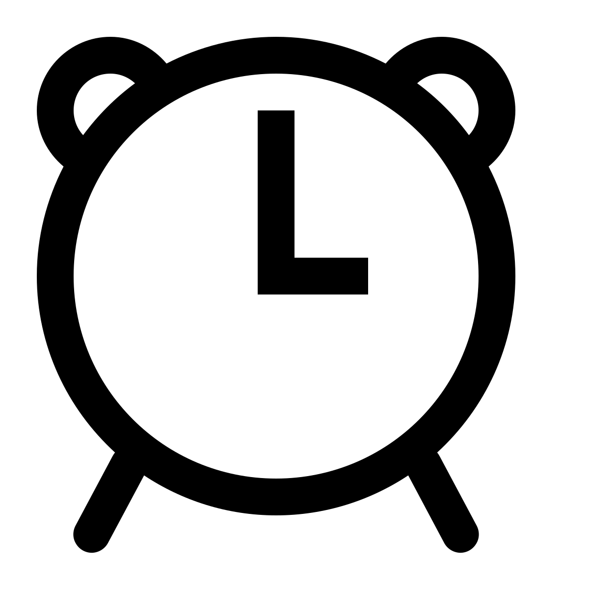 simple small style alarm clock icon
