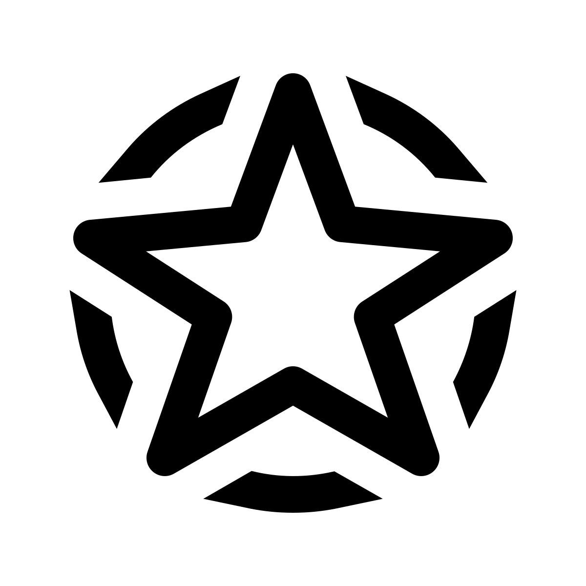 simple small style army star icon