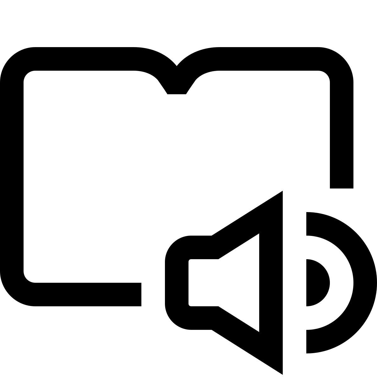simple small style audio libro icon