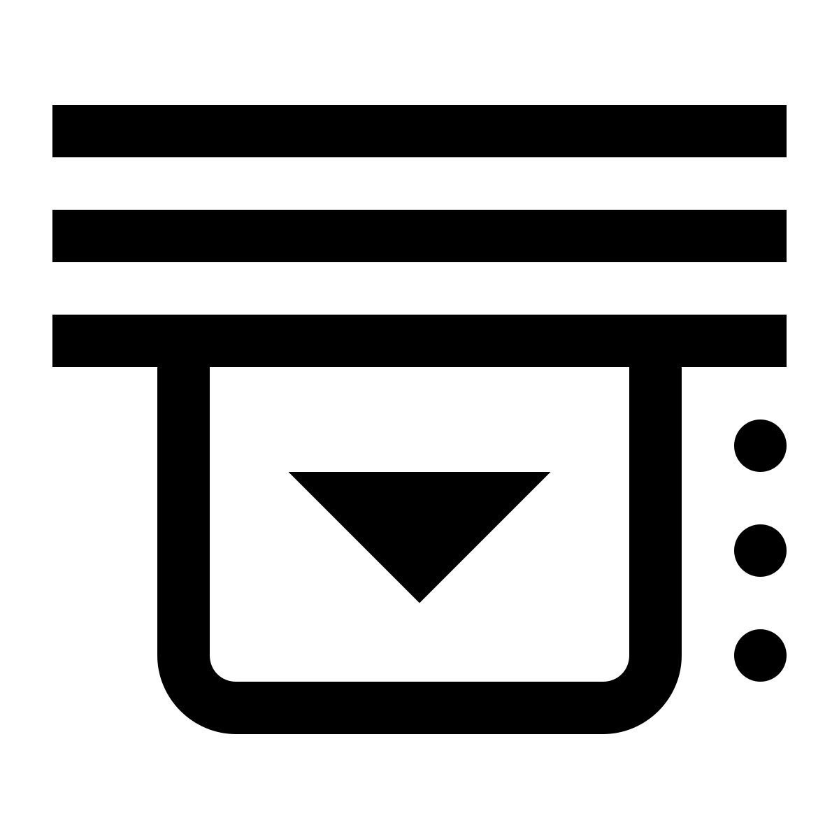 simple small style 블라인드 다운 icon