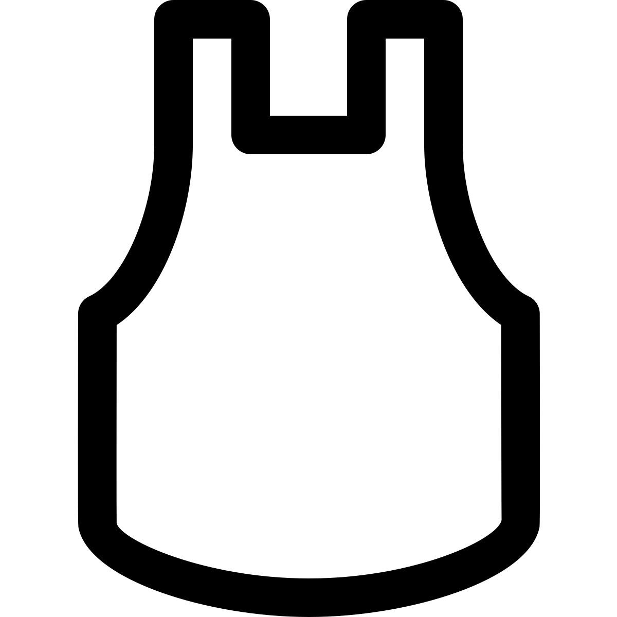 simple small style delantal azul icon