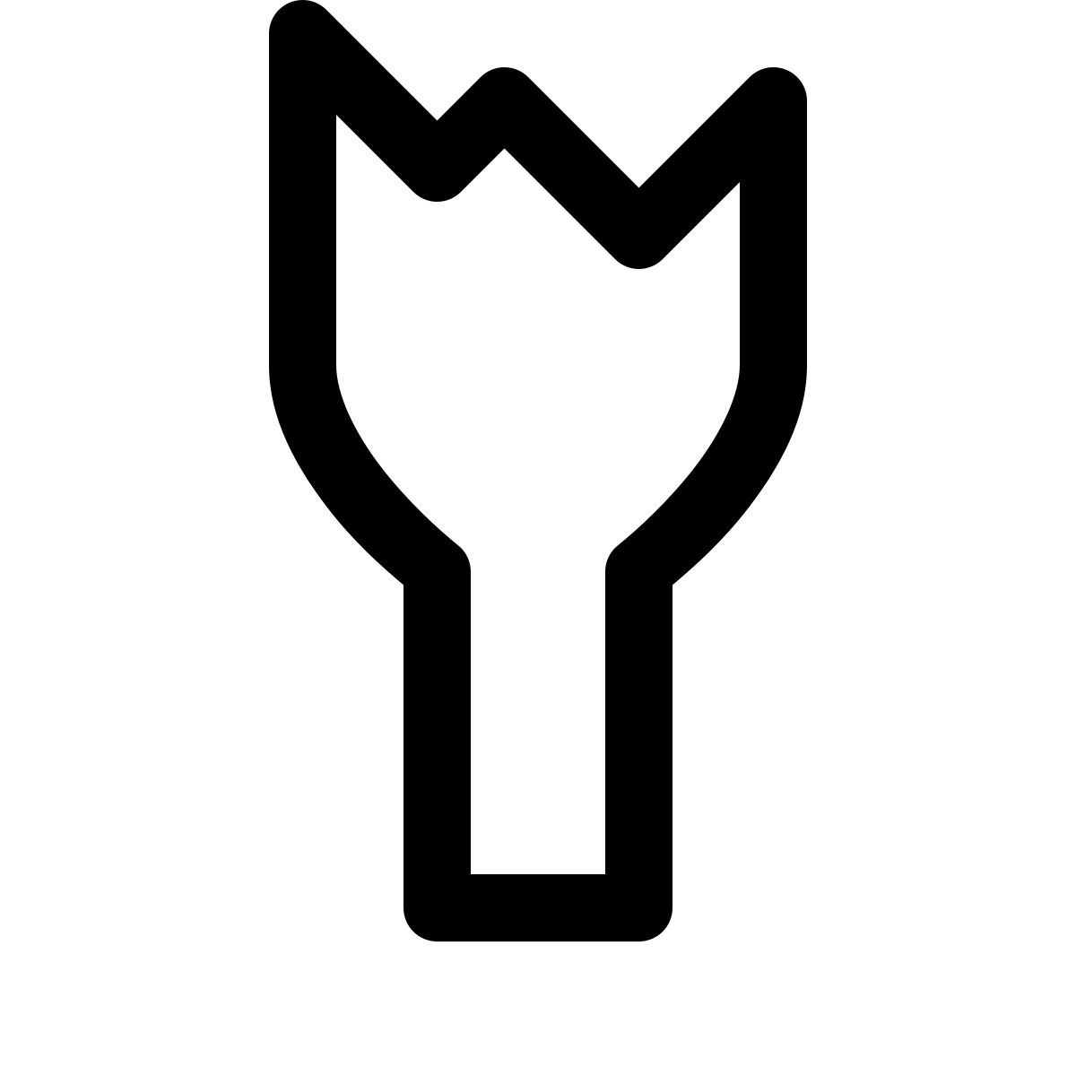 simple small style broken bottle icon