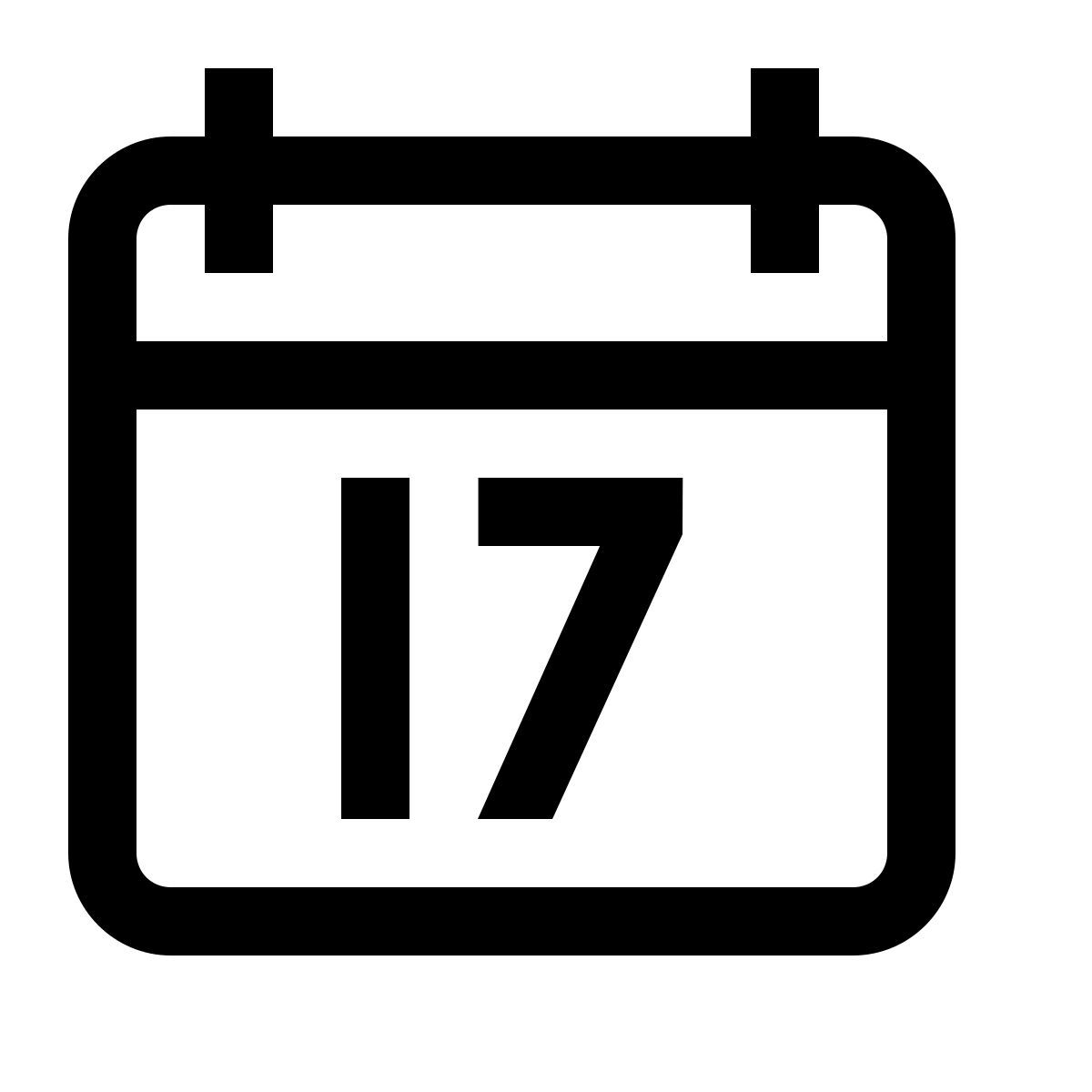 simple small style calendario 17 icon