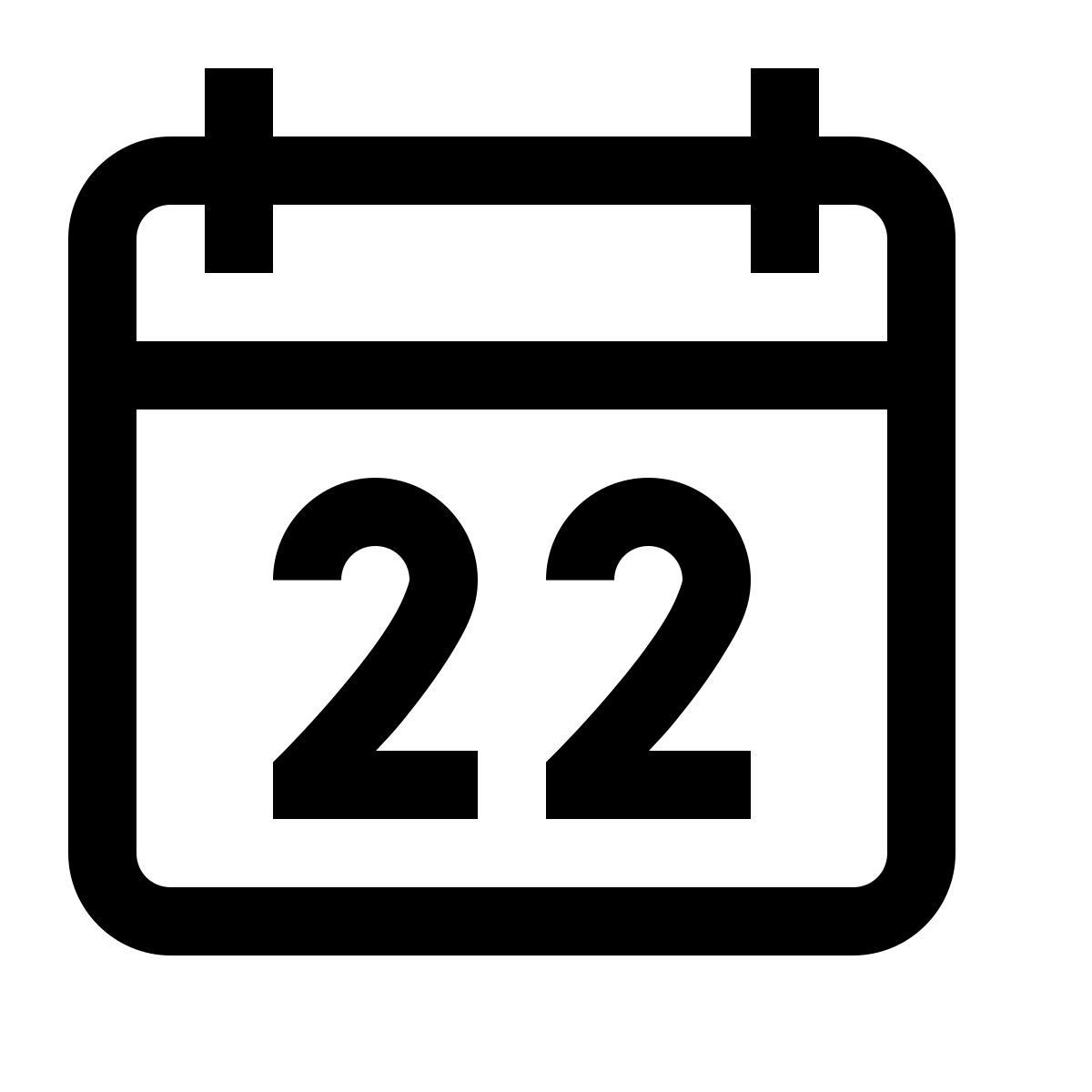 simple small style 日历22 icon