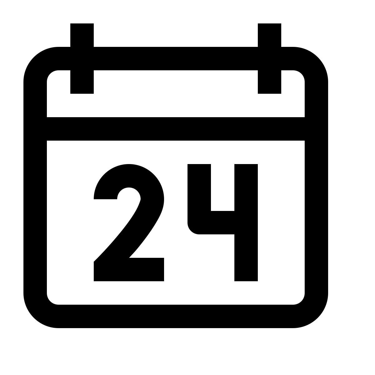 simple small style kalender 24 icon