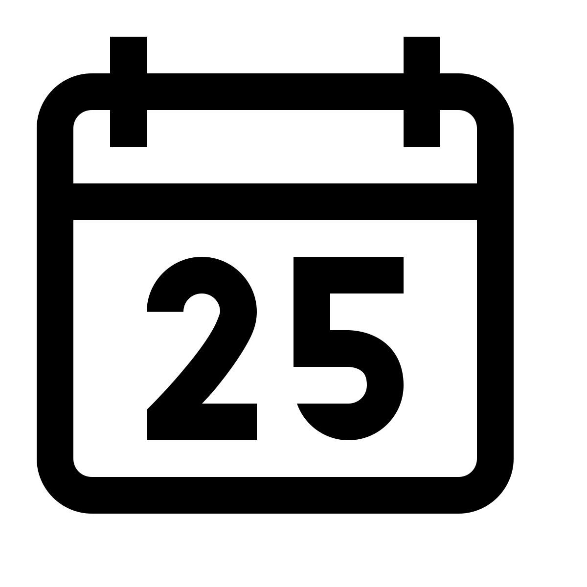 simple small style kalender 25 icon