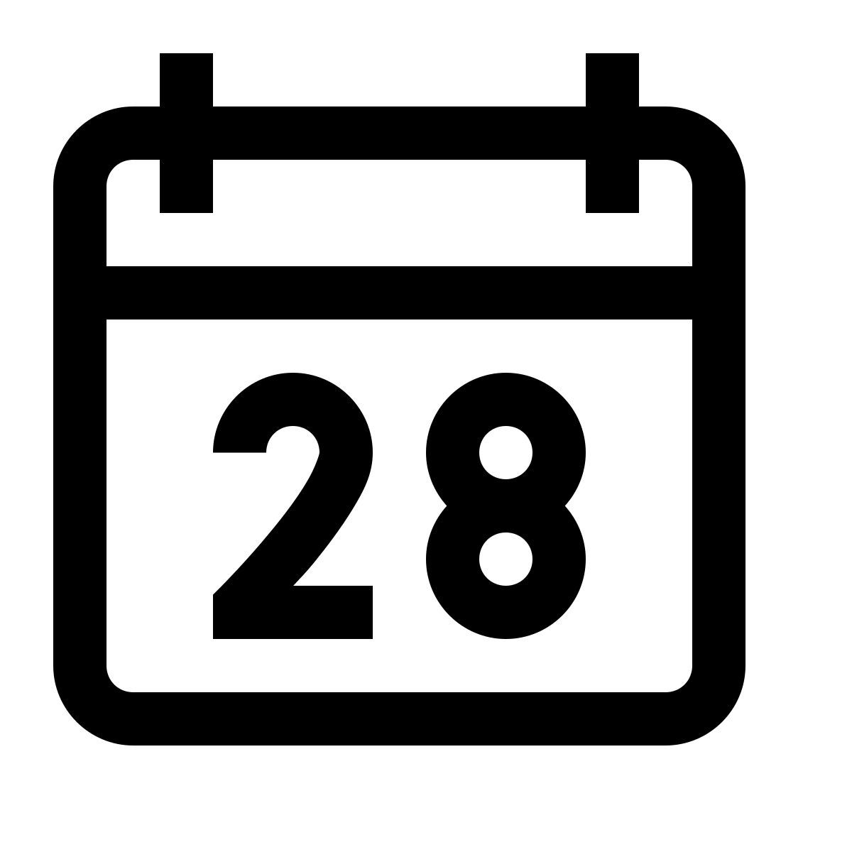 simple small style kalender 28 icon